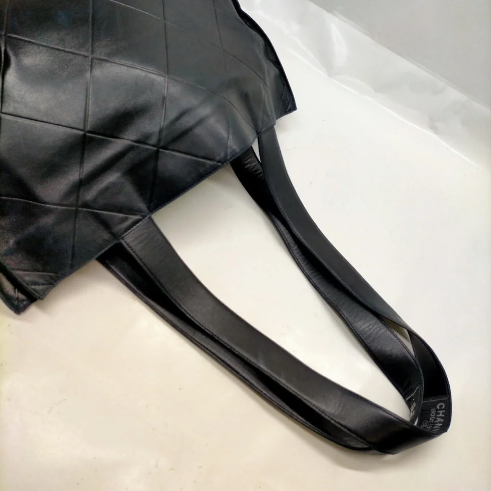 Chanel Black Lamb Skin Tote